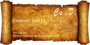 Cserei Dolli névjegykártya